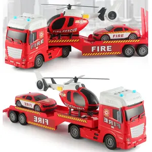 PANDAS 1:12 coche eléctrico de <span class=keywords><strong>juguete</strong></span> de gran tamaño para niños camión de <span class=keywords><strong>bomberos</strong></span> multifunción con música luz inercia características Vehículo de plástico - Product Image 3