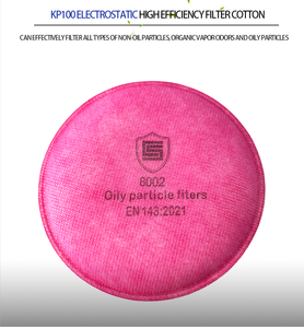Respirateur demi-masque réutilisable avec filtres anti-particules roses remplaçables, modèle 8002, pour la protection contre la poussière - Product Image 3
