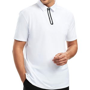 Logo personnalisé Quart de poche Polos de golf pour hommes Chemises de golf évacuant l'humidité Polos de <span class=keywords><strong>tennis</strong></span> athlétiques à col - Product Image 6