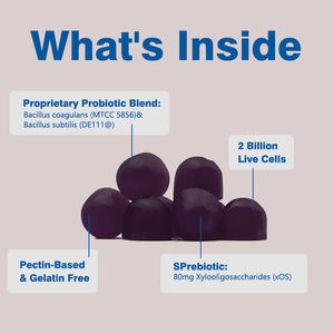 La mezcla de prebióticos patentada orgánica más vendida, apoya <span class=keywords><strong>el</strong></span> tracto <span class=keywords><strong>intestinal</strong></span> y la salud inmune, gomitas de probióticos - Product Image 3