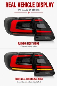 <b>LED</b> Tail <b>Lights</b> for Toyota Corolla 2011-2013 Sequential Turn Signal Brake Reverse Running Lamps Smoke Lens - Product Image 4