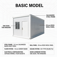 Garage préfabriqué sur mesure en conteneur, structure en acier, abri pour voiture, remise avec murs en panneaux sandwich pour usage extérieur