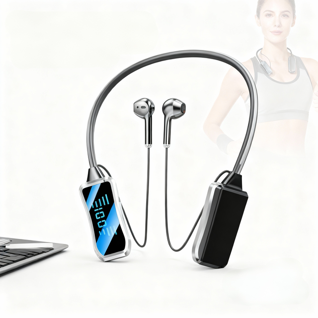 Wireless BT Headphone Electronics Sport Earphone Neckband Magnetic Bass Headset Handsfree Earbuds with Mic