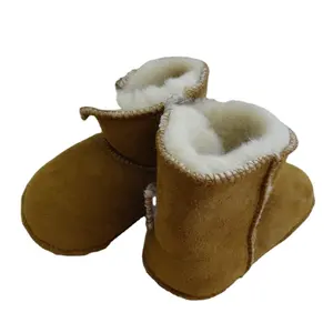 ECO-Friendly OEM Australian Merino Sheepskin Wool Soft Casual Leather Fur Baby Shoes