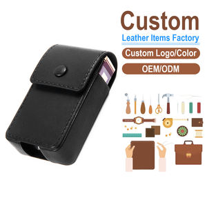 Funda de Cuero Personalizada de Fábrica, Estuche para Encendedor de Cuero Genuino con Presilla para Cinturón para Guardar Cigarrillos - Product Image 1