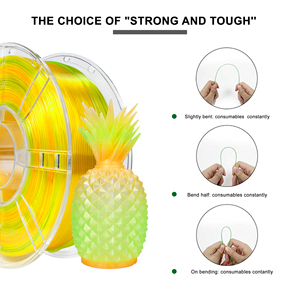 Filamento PLA Plus IBOSS de 1 kg con Gradiente, 1.75 mm, Transparente, Degradado Naranja Claro y Verde, Filamento PLA+ para Impresión 3D - Product Image 4