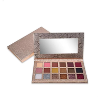 Palette de fards à paupières métalliques multichromes 18 couleurs, haute pigmentation, résistante à l'eau, avec logo personnalisé pour marque privée