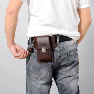 Funda de Cuero PU para Teléfono Móvil para Hombre, para Obras de Construcción, con Reducción de Carga, con Estuche para Cigarrillos y Correa para Colgar Llaves - Product Image 4