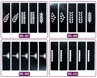 Pochoirs de tatouage au henné de haute qualité pour doigts, motifs floraux semi-permanents pour ongles, modèles DIY du Moyen-Orient, pochoirs de tatouage d'usine