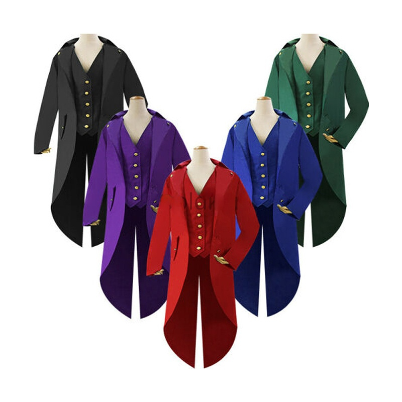 Middeleeuwse steampunk jas mannelijke victoriaanse renaissance gothic