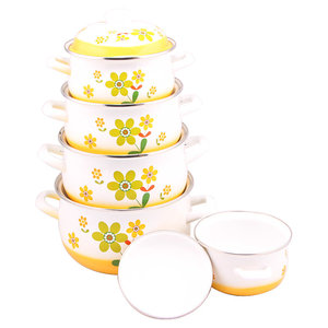 Vente flash : Casserole en émail de 18 à 26 cm, ustensiles de cuisine, pot à soupe, style classique, ustensiles de cuisine de camping, pot en émail durable, cuisine turque - Product Image 5