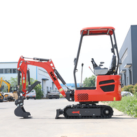 Mini Excavadora de Alta Calidad de 1 Tonelada, Mini Excavadora de Fábrica China, Motor Diésel con Certificación CE y EPA, Mini Excavadora Compacta para Uso Agrícola