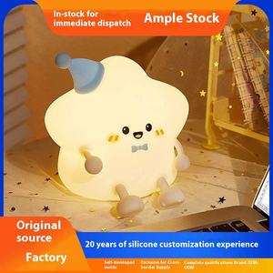 Mignon Mini USB LED Veilleuse Étoile Silicone Clap Lumière Mobile Téléphone Support Tactile Contrôle Écologique Cadeau pour Enfants Sommeil - Product Image 4