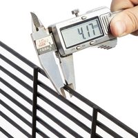 Panneau de sécurité anti-escalade en maille 358, résistant au vandalisme, en acier revêtu de PVC, hauteur 7 pieds, assemblage facile, design moderne pour extérieur