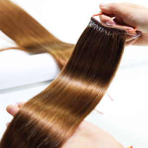 Extensions de cheveux en plumes de qualité supérieure, 100% cheveux humains russes, une seule mèche, une seule ligne de plumes - Product Image 3