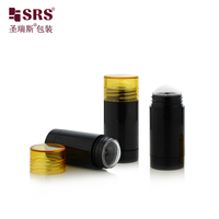 Envases de Desodorante Vacíos de Plástico AS de 15 ml, Aptos para Viajes, Botellas con Sistema de Giro para Cuidado Personal
