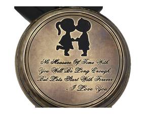 Nuovo Orologio da Tasca in Ottone Stile Retrò con Ragazzo e Ragazza che si Baciano, con Scatola in <span class=keywords><strong>Legno</strong></span> - Product Image 4