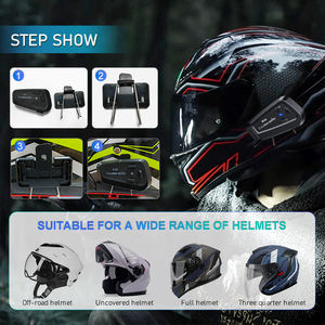 Auriculares inalámbricos para casco Y06 al por mayor, transmisión de música, Sistema de Posicionamiento Global, diseño impermeable para motociclistas - Product Image 4