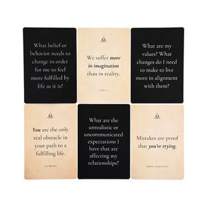 Cartes d'affirmation personnalisées Mindful Health Mental Mindfulness Affirmation Card Cartes de citation inspirantes avec support en bois - Product Image 3