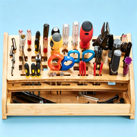 Organisateur de tournevis en bambou, support de rangement pour outils à main et support de rangement pour outils de réparation