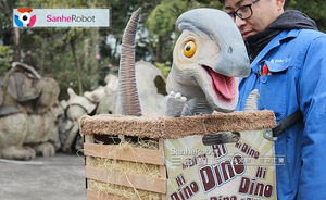 Marionnette à main Animatronic Dinoaur Marionnette à main Animatronic Baby Dinosaur avec <span class=keywords><strong>plume</strong></span> - Product Image 6