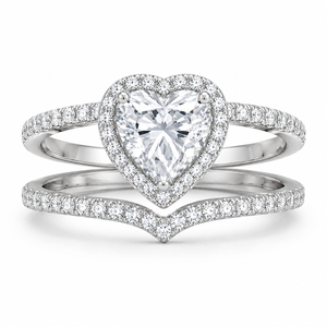 Anello a Doppio Cuore per Donne, Elegante Stile Principessa, Gioiello da Dito di Design alla Moda - Product Image 1
