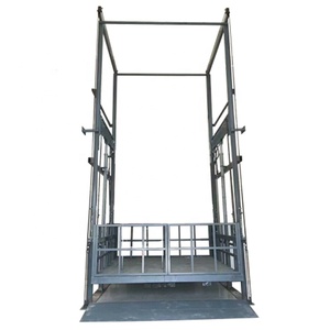 Elevador de carga hidráulico, Riel de guía Vertical para productos en venta, almacén - Product Image 2