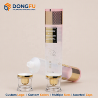 Tubes cosmétiques en plastique translucide personnalisés, vides, souples, en PE, avec bouchon à vis, 100 ml, pour crème, emballage de lotion pour soins de la peau, qualité supérieure