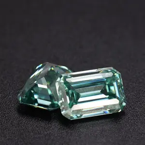 Fancy Gems und Fancy Shape Modified Brilliant Crushed Ice Cut Synthetic Green Moissanite