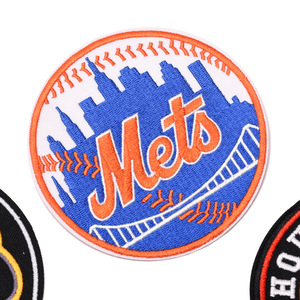Presse à chaud New York patchs sport <span class=keywords><strong>MLB</strong></span> équipe logo brodé tissé Baseball Patch Applique pour maillot - Product Image 4
