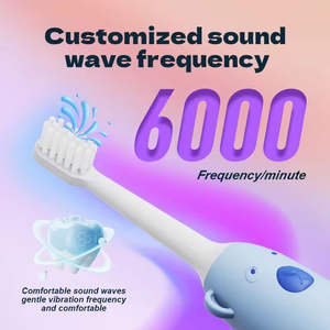 Nouvelle brosse à dents électrique sonique rechargeable en gros à bas prix, en forme de dessin animé, pour adultes, avec poils doux - Product Image 3