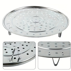 Rejilla Multifuncional de Acero Inoxidable para <span class=keywords><strong>Vaporera</strong></span>, Bandeja Redonda para Cocinar al Vapor, Accesorio para Ollas de Cocina - Product Image 2