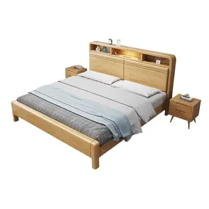 Letto di legno di stoccaggio all'ingrosso di vendita calda letto di legno minimalista della mobilia della camera da letto