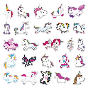 50 PCS wasserdichte Cartoon Einhorn Aufkleber Kinder Graffiti niedlichen Einhorn Wasser flasche Gepäck Gitarre ästhetische Aufkleber für Kinder - Product Image 4