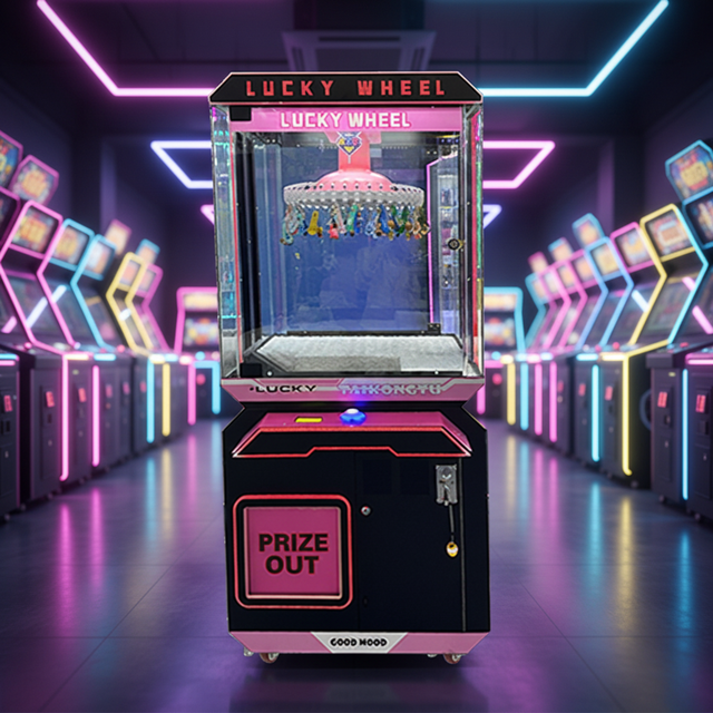 Coin Operated Arcade Game Machine Twisting Wheel Lucky Clips Prize Vending Machine Game Center Vending Machine