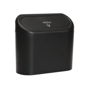 portable plastic waterproof multifunction mini cute bin car trash can garbage bag with lid and storage pockets