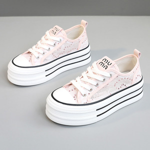 Mocasines de Plataforma Rosa 2026 para Mujer, con Cordones, Punta Redonda, Transpirables, Casuales de Primavera, que Aumentan la Altura - Product Image 6