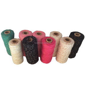 Corde à cordon torsadé 100% coton de 2mm d'épaisseur 100 m/rouleau pour emballage cadeau de chaîne de bricolage décor de noël et étiquette volante Fil macramé - Product Image 2