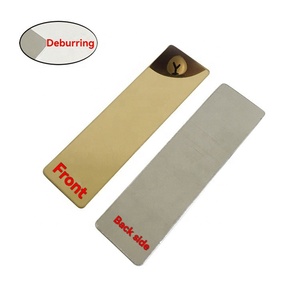 Plaque nominative rectangulaire vierge en acier inoxydable brossé effet miroir, gravable au laser – Vente chaude - Product Image 2