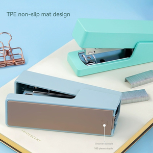 Ta303 Chất lượng cao <span class=keywords><strong>Stapler</strong></span> (1 <span class=keywords><strong>Stapler</strong></span>/hộp) nhỏ học tập văn phòng kim loại Tie Rod chống trượt mat số 12 không trượt dưới - Product Image 4