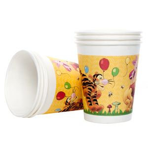 Vasos de Papel Desechables de 9 Onzas con Diseño Floral de Unicornio, Artículos para Fiestas, Vasos Apilables para Bebidas - Product Image 2