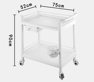 รถเข็นเครื่องมือผ่าตัดพลาสติก ABS รถเข็นฉุกเฉินทางการแพทย์สำหรับพยาบาลในโรงพยาบาลรถเข็นรักษาความงาม - Product Image 6