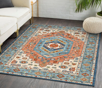 Grand tapis persan moderne pour salon et chambre, fabriqué à la machine, antidérapant, adapté aux animaux domestiques, 100% polyester, épais, résistant aux taches