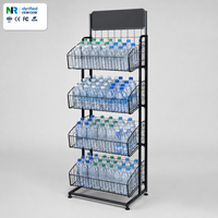 Présentoir personnalisé en fil métallique pour bouteilles d'eau, idéal pour les caisses de supermarchés, vente au détail, fabricant OEM ODM