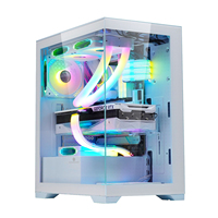 Nouveau design de mode Gaming Computer Hardware Middle Tower Pc Case Panel Water Cooler ATX Case