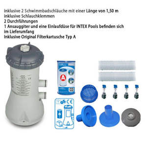 Pompes et accessoires de filtration pour piscine familiale extérieure <span class=keywords><strong>INTEX</strong></span> 28638, <span class=keywords><strong>pompe</strong></span> à filtre à <span class=keywords><strong>cartouche</strong></span> d'eau 1000 GPH avec 220-240 volts - Product Image 6