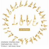 EMANCO Pendentif personnalisé en acier inoxydable en forme de cœur avec initiales, accessoires DIY, cadeau d'anniversaire A-Z