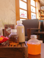 Bouteille de boisson en plastique PP Dudu 200-1000ml, contenant rond pour boissons à remplissage à chaud avec bouchon à vis pour thé au lait et jus