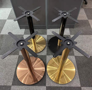 Lifepursue Mobilier direct d'usine Vente en gros Base de table en cuivre rose haut de gamme Glister brossé Acier inoxydable - Product Image 2