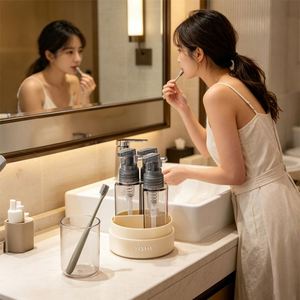 4 in 1 Refillable Bottles With Airless System Wide Mouth Material for Travel Shampoo & Cosmetic Storage - Product Image 6